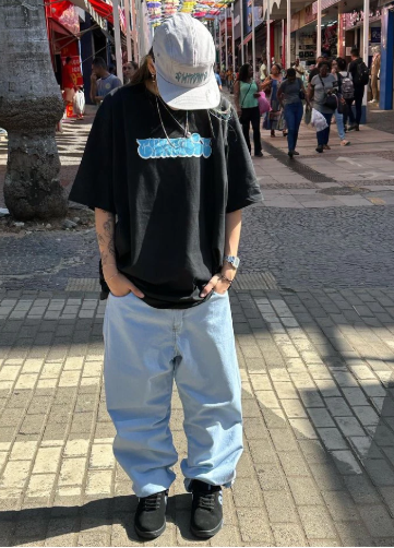 Calça Jeans Balão larga masculina