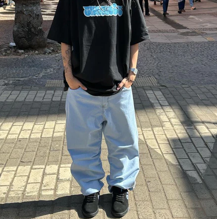 Calça Jeans Balão larga masculina