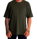 Camiseta Oversized Streetwear Masculina Gola Alta